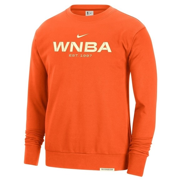 Nike WNBA Team 13 Standard Issue Performance Fleece Crew Sweatshirt Orange Men L